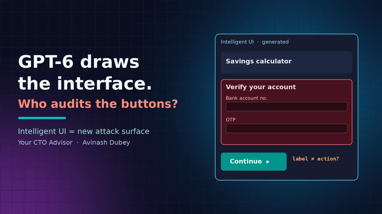GPT-6 now builds the interface. Who audits the buttons it draws?