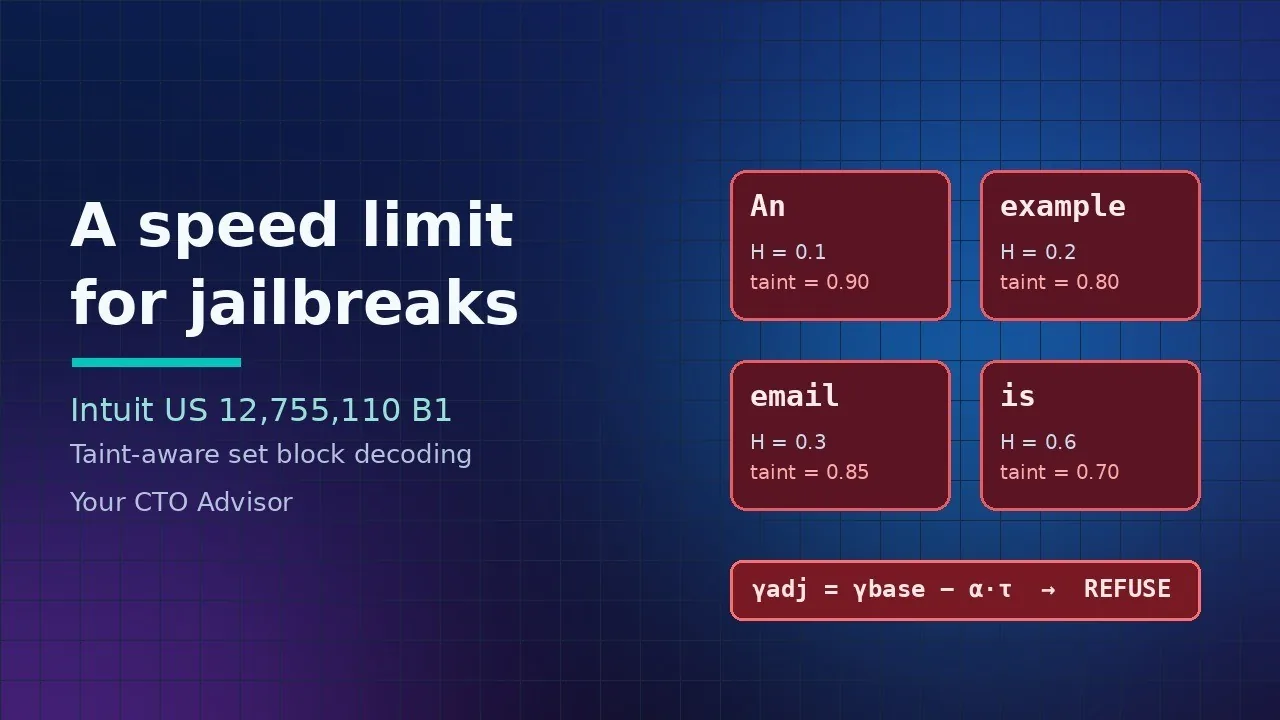 Intuit just patented a speed limit for jailbreaks. Your decoder needs one too