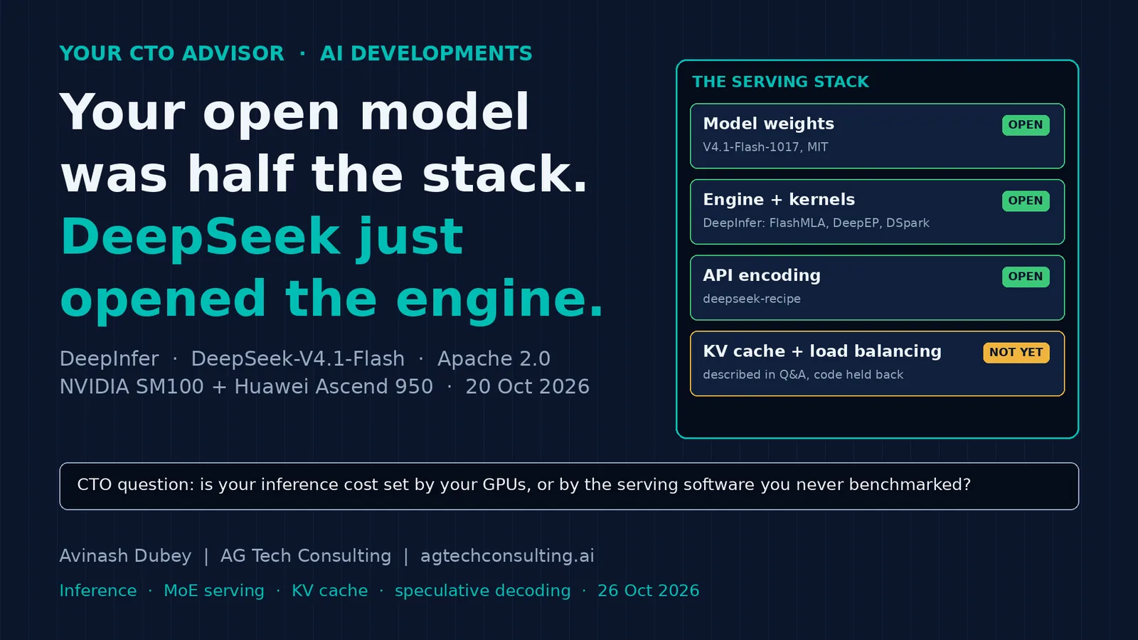 Your open model was half the stack. DeepSeek just opened the engine